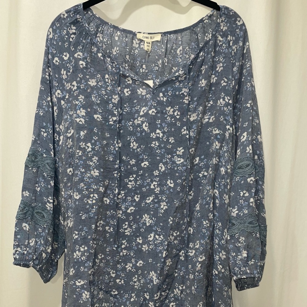 Blue Floral Shirt
